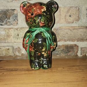 Holiday Teddy Bear Porcelain Figurine